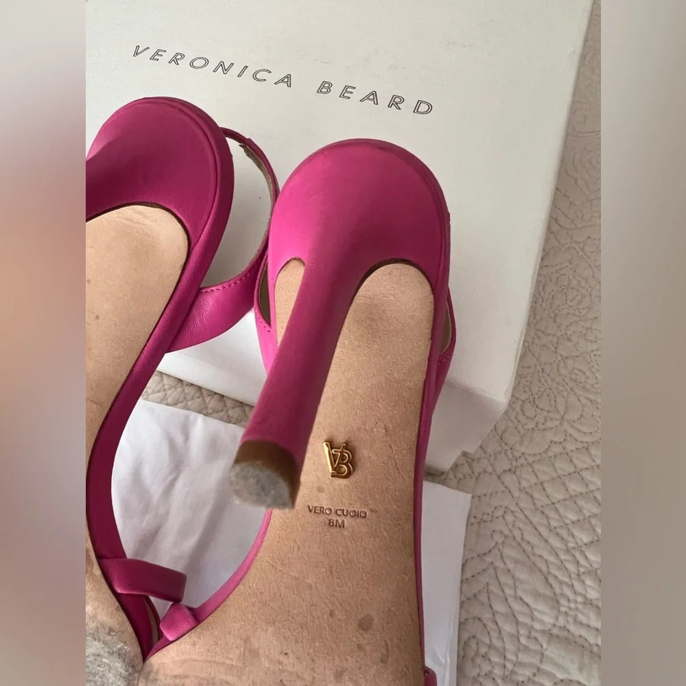 Veronica Beard Analita hot pink Sandal - Picture 3 of 4